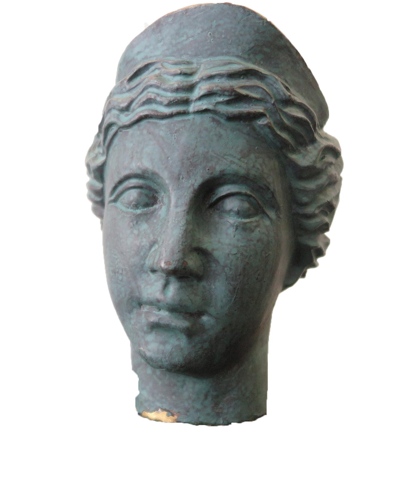 Contemporary Greek Bronze Bust Sculpture Modernism